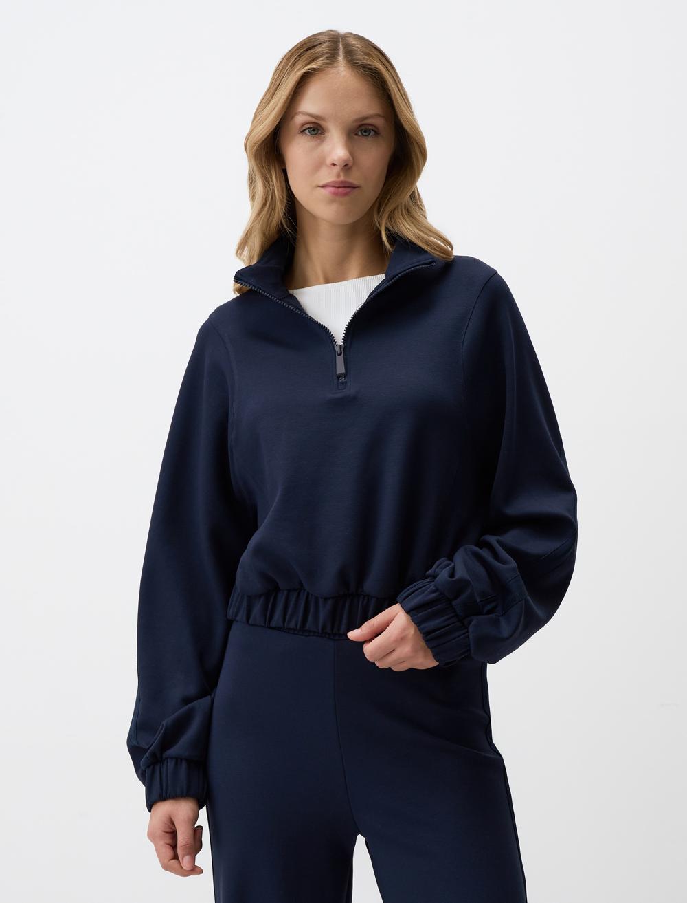 Polo Neck Long-Sleeve Sweatshirt - 4WW02360983