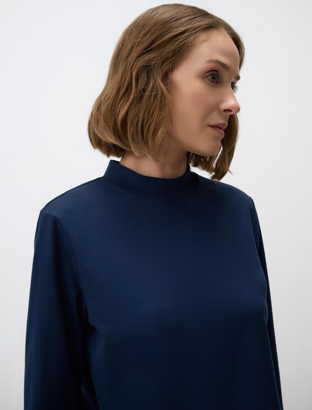 Polo Neck Long-Sleeve Sweatshirt - 4WW361248