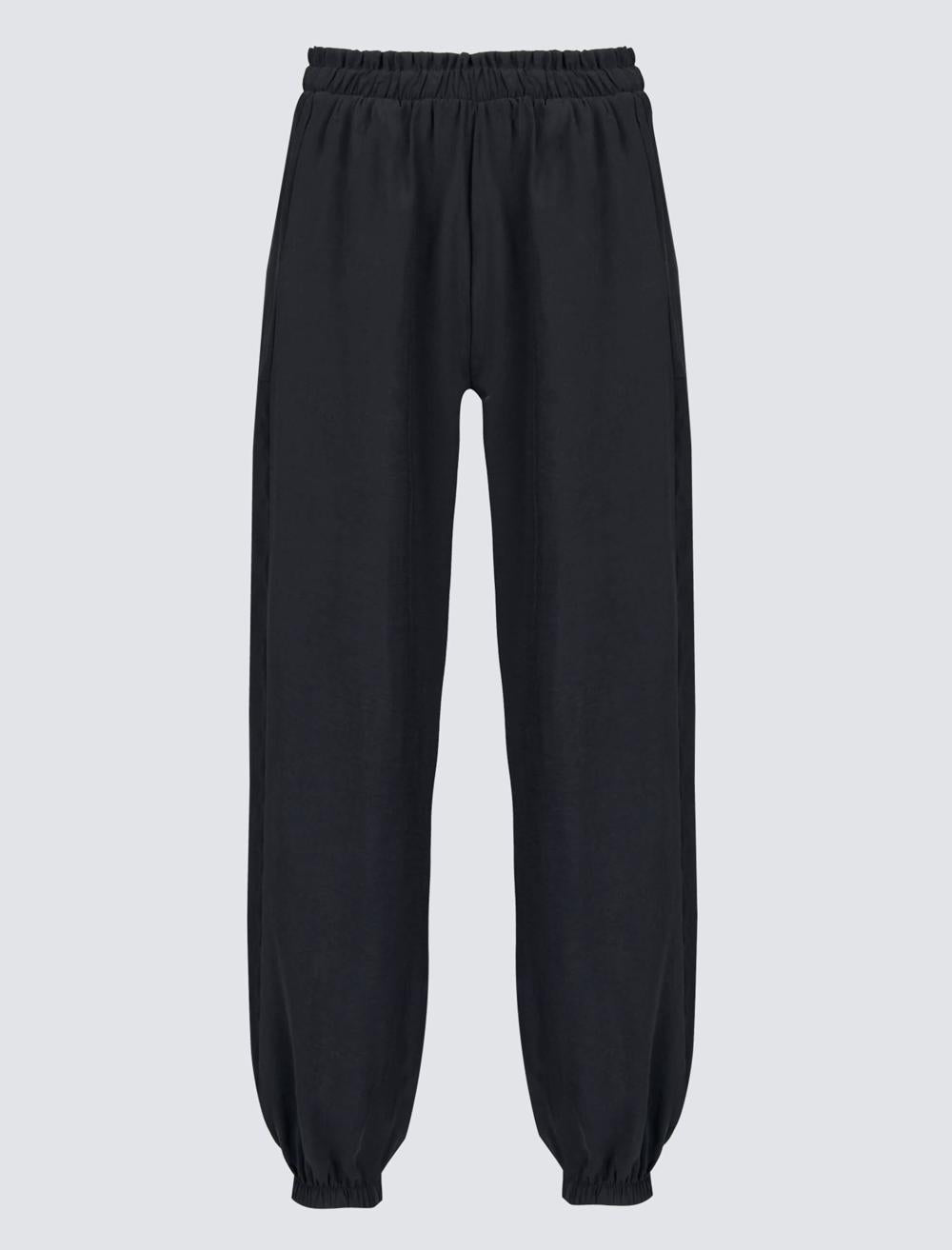 Elastic Waist Narrow Leg Pants with Pockets - 4WW311529