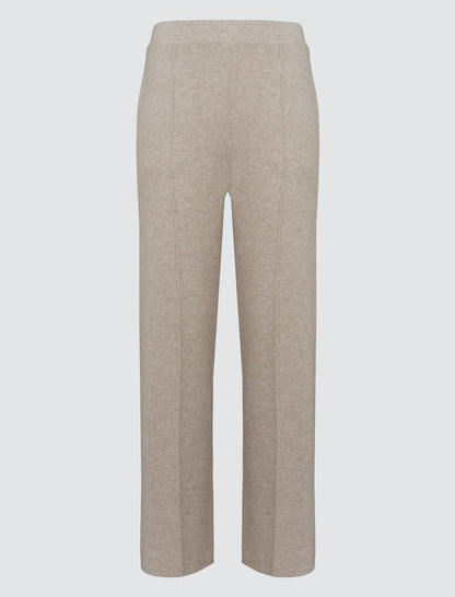 Regular Leg Knitted Pants with Elastic Waistband