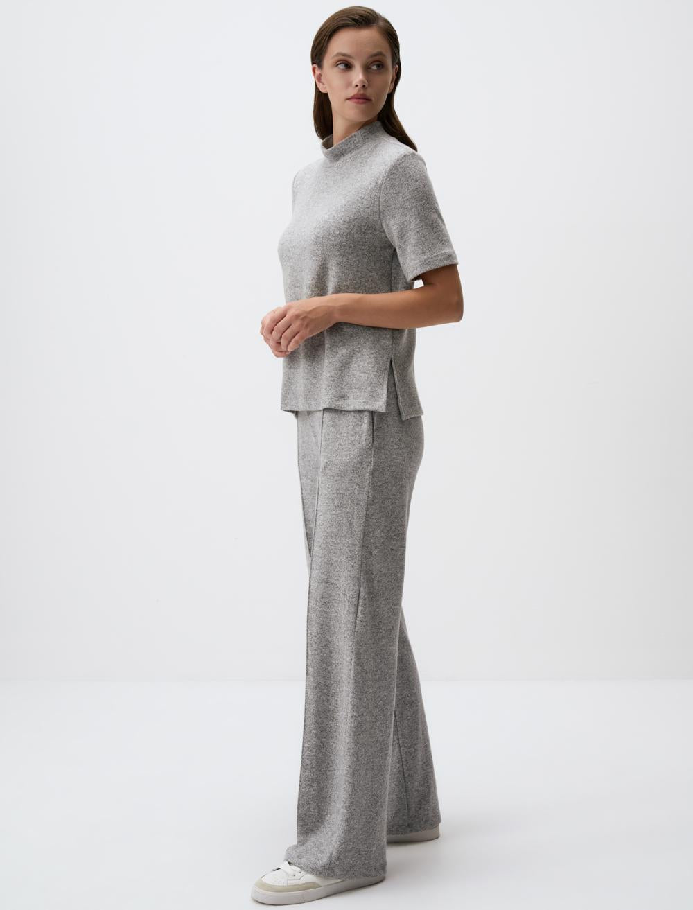 Loose Fit Trousers - Grey - 4WW02311014922