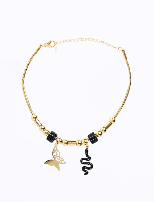 Butterfly and Snake Figured Bracelet