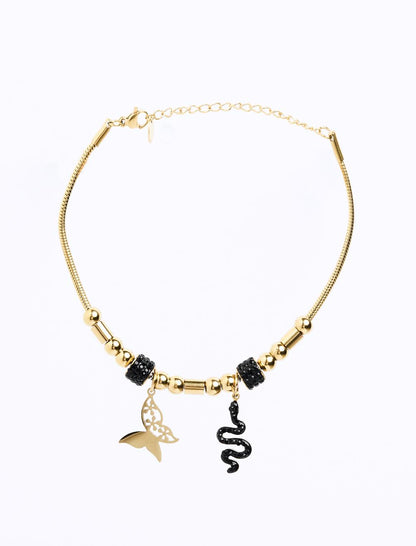 Butterfly and Snake-shaped Bracelet