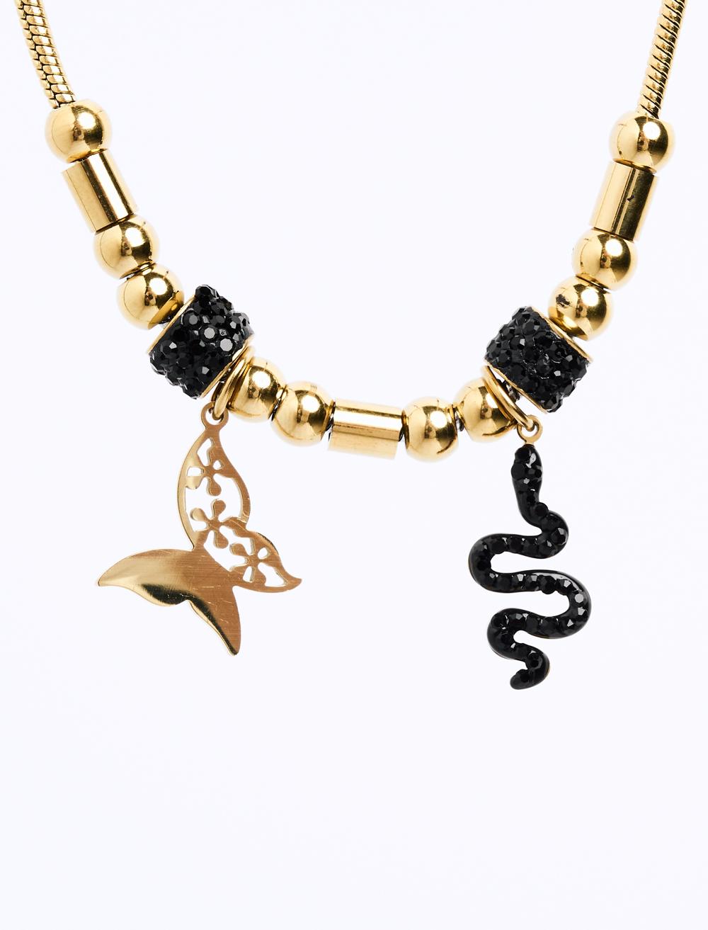 Butterfly and Snake Figured Bracelet