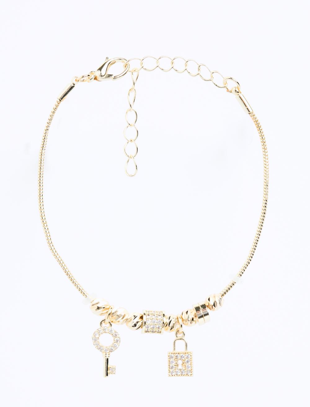 Lock Key Figured Charm Bracelet 
