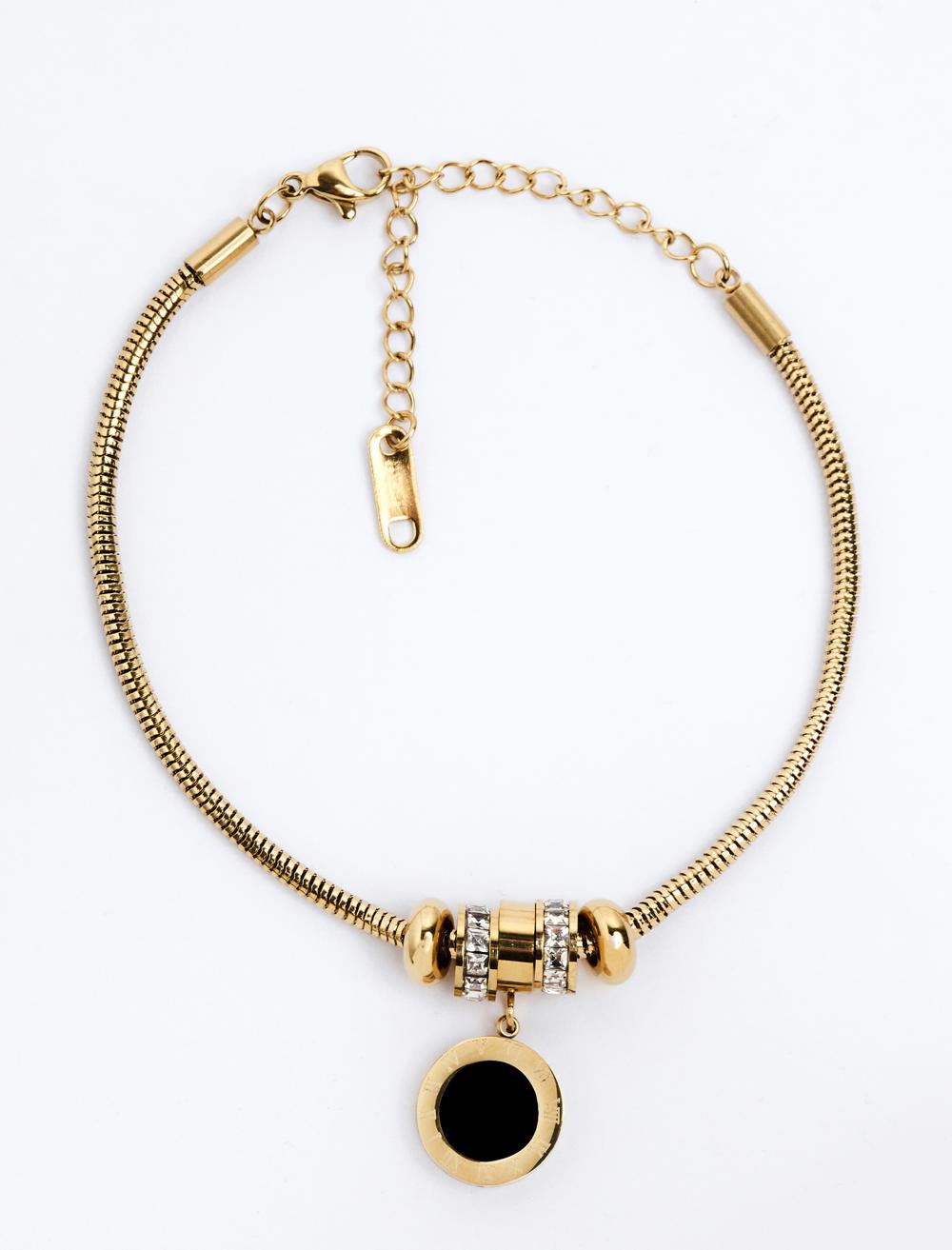 Round Figured Adjustable Charm Bracelet