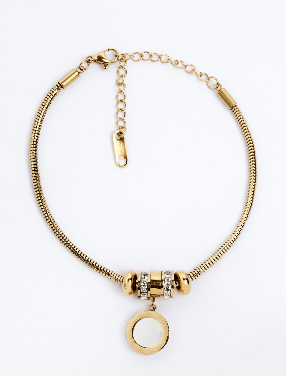 Round Figured Adjustable Charm Bracelet