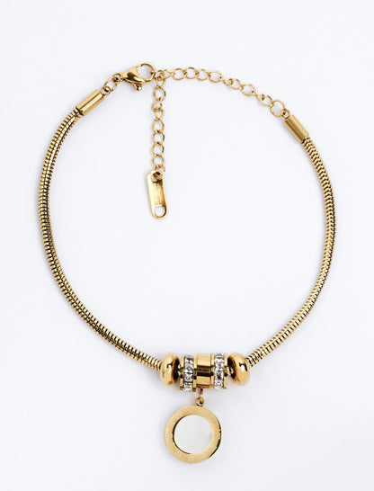 Round Figured Adjustable Charm Bracelet