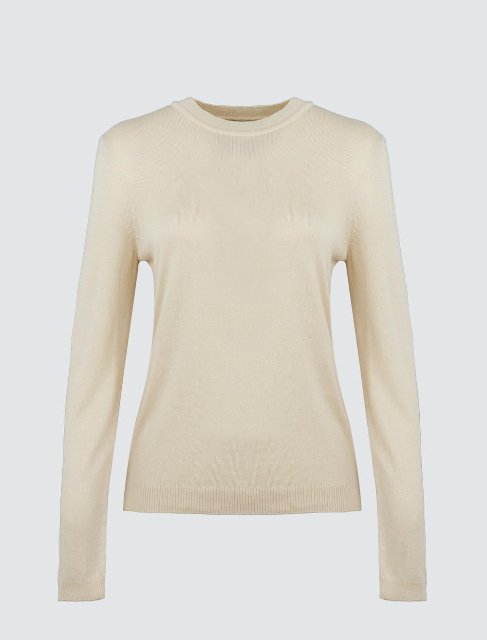 Slim Fit Crew Neck Long-Sleeve Pullover - 4WW03230793