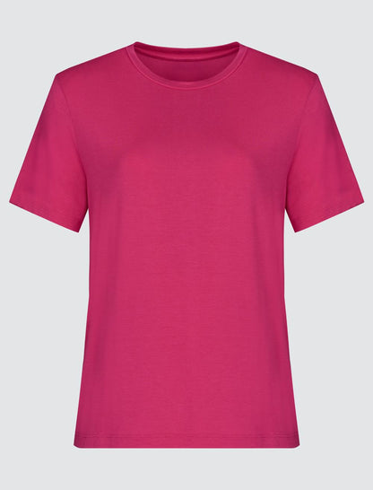 Crew Neck Short Sleeve Basic Knitted T-Shirt