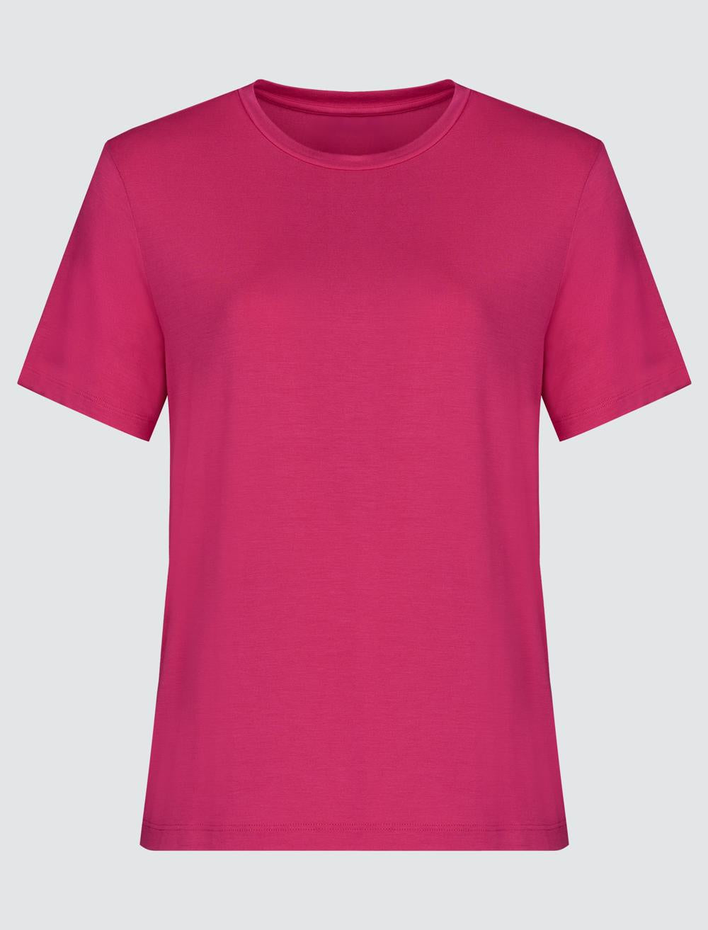 Crew Neck Short Sleeve Basic Knitted T-Shirt - 4WW032757