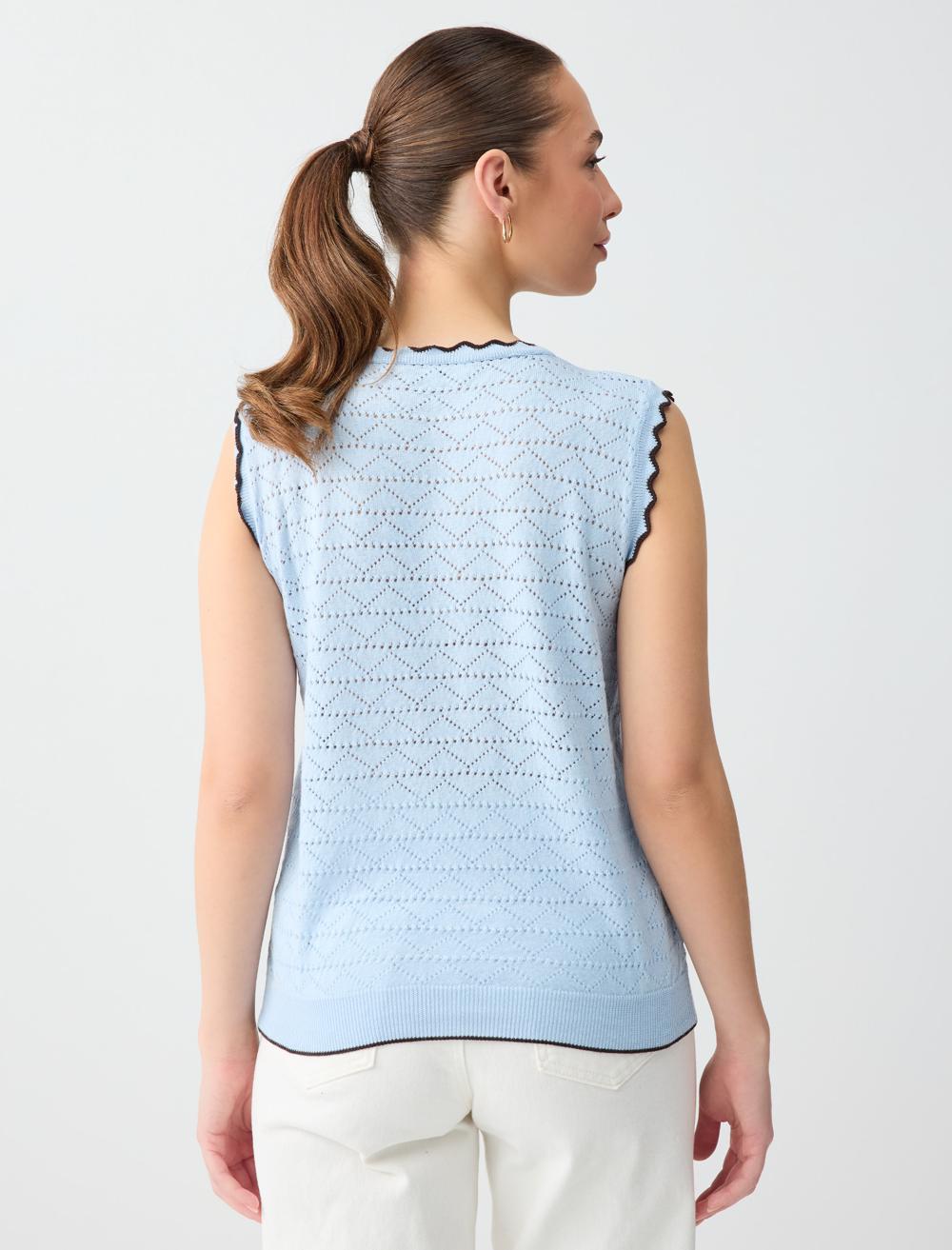 Sl Blouse Patterned - Light Blue