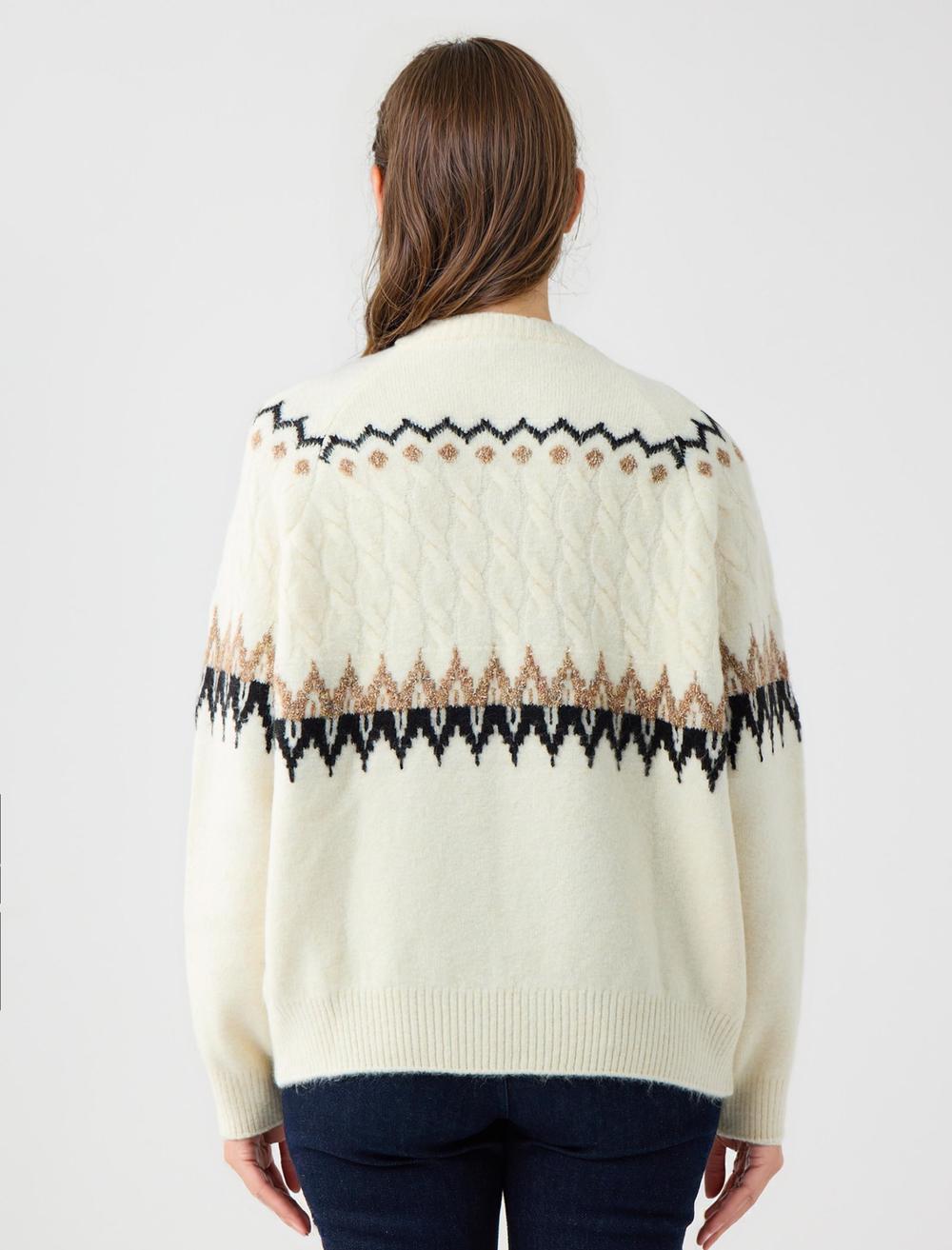 Crew Neck Long-Sleeve Pullover - 5WW134219