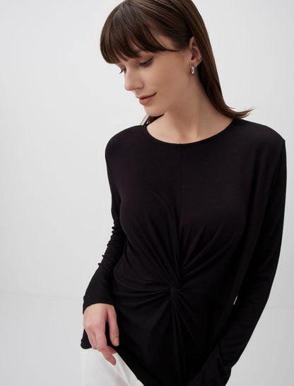 Long Sleeve Shirred Detailed Elegant Blouse