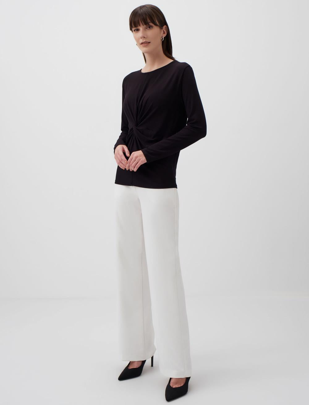 Long Sleeve Shirred Detailed Elegant Blouse