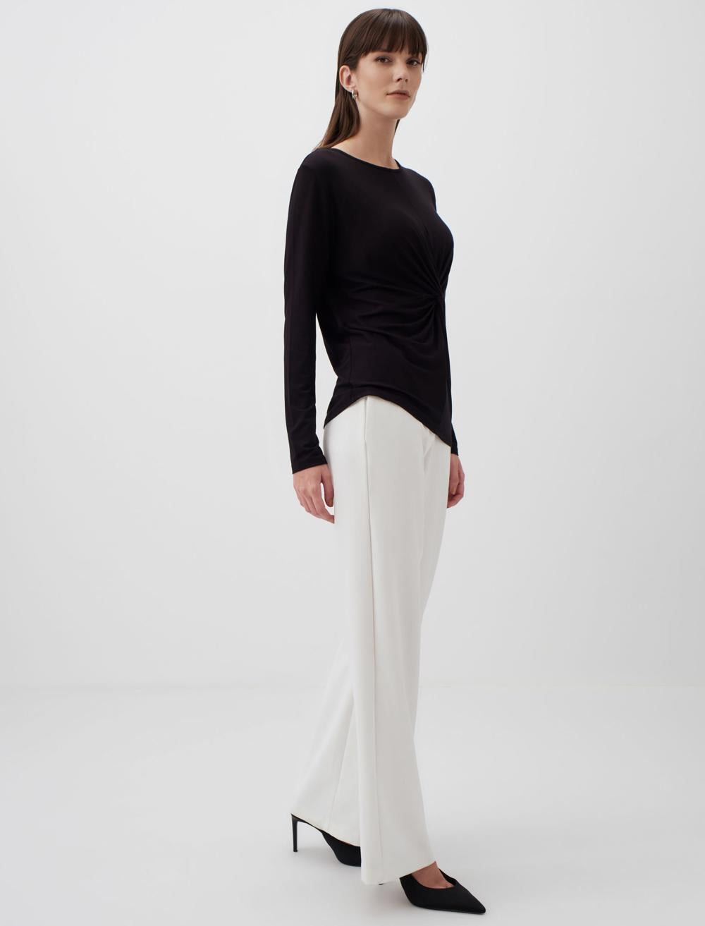 Long Sleeve Shirred Detailed Elegant Blouse