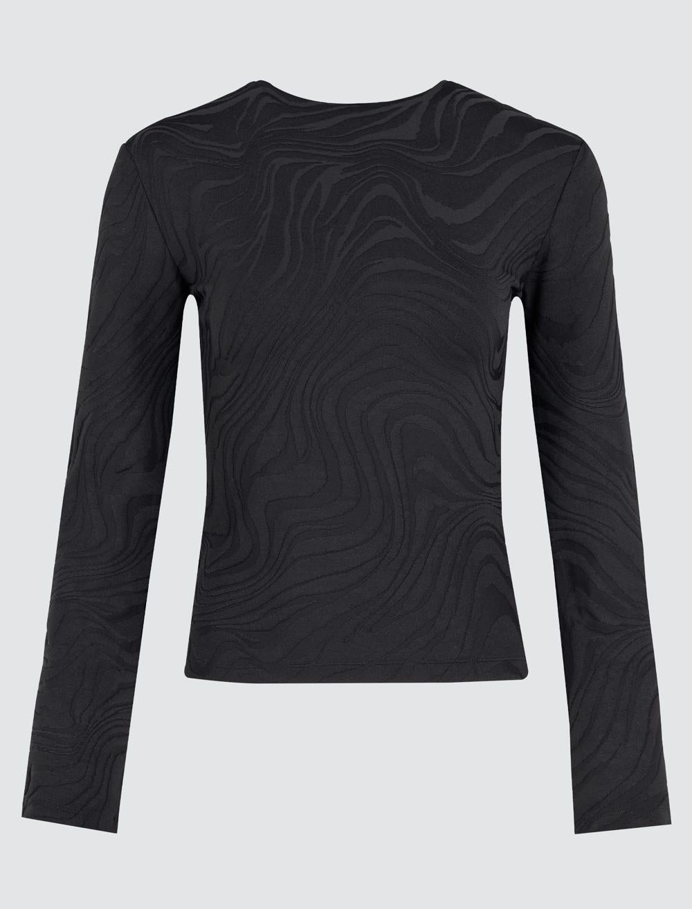 Slim Fit Long-Sleeve Blouse - 4WW071169