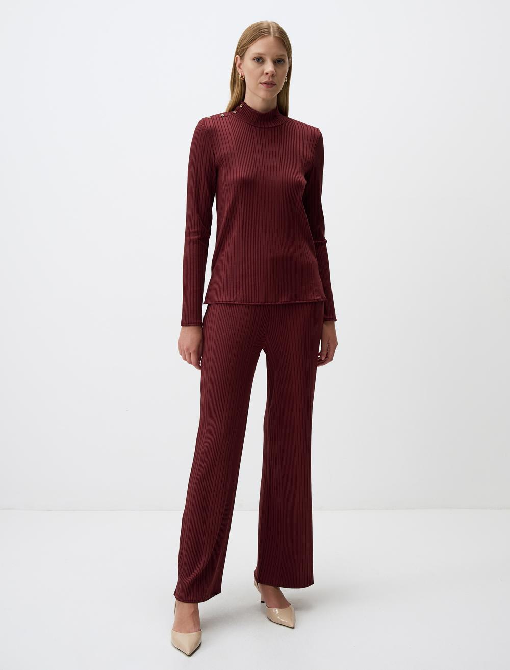 Turtleneck Long Sleeve Knitted Blouse