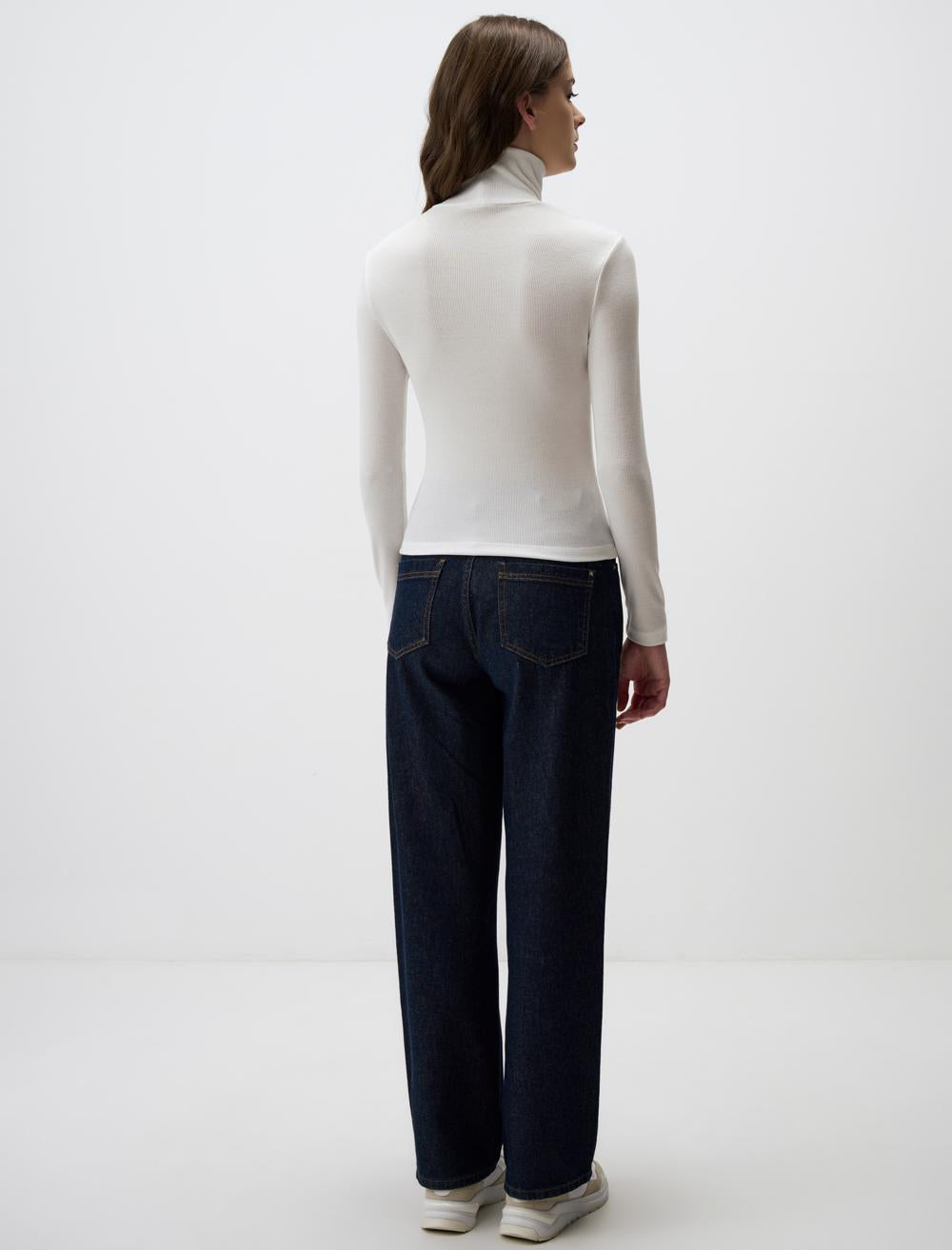 Polo Neck Long-Sleeve Blouse - 4WW072072