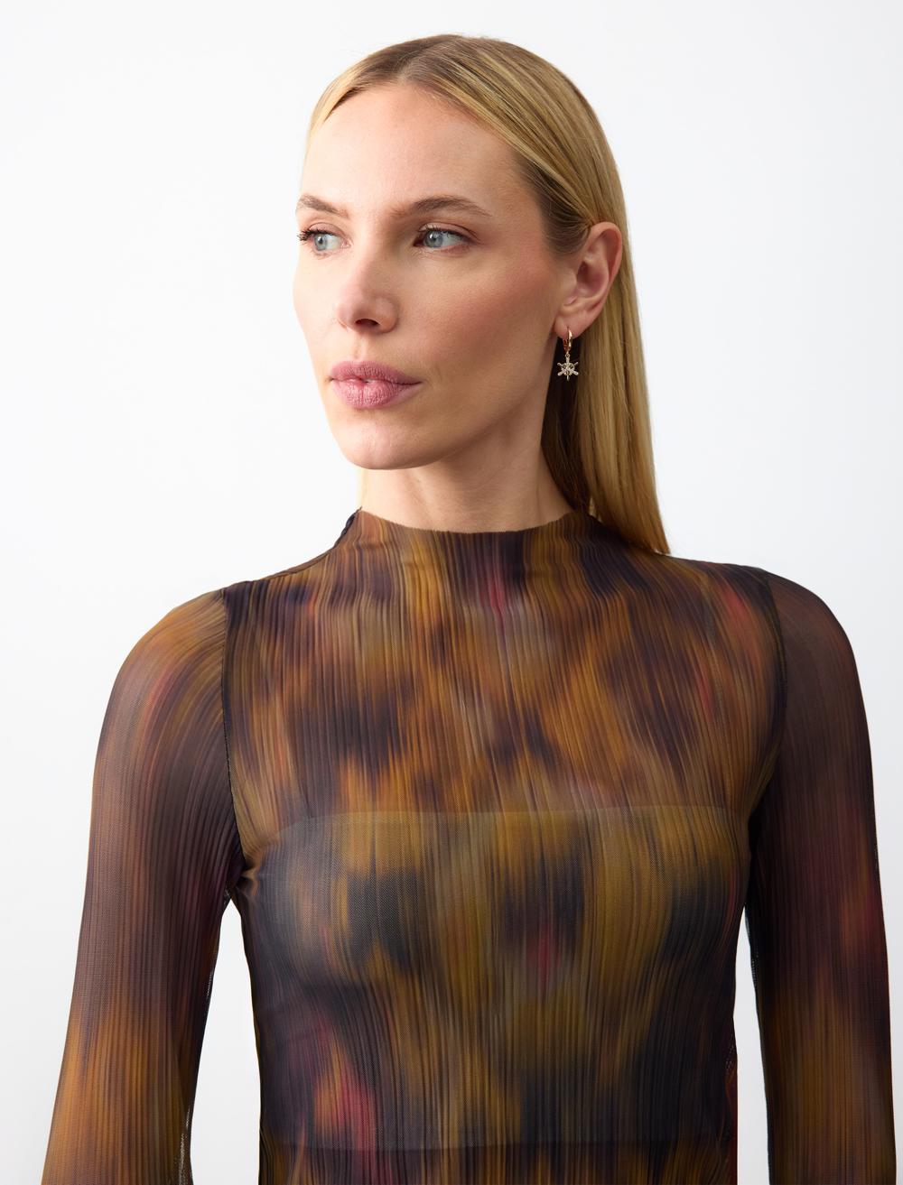Slim Fit Long-Sleeve Blouse - 5SW032990