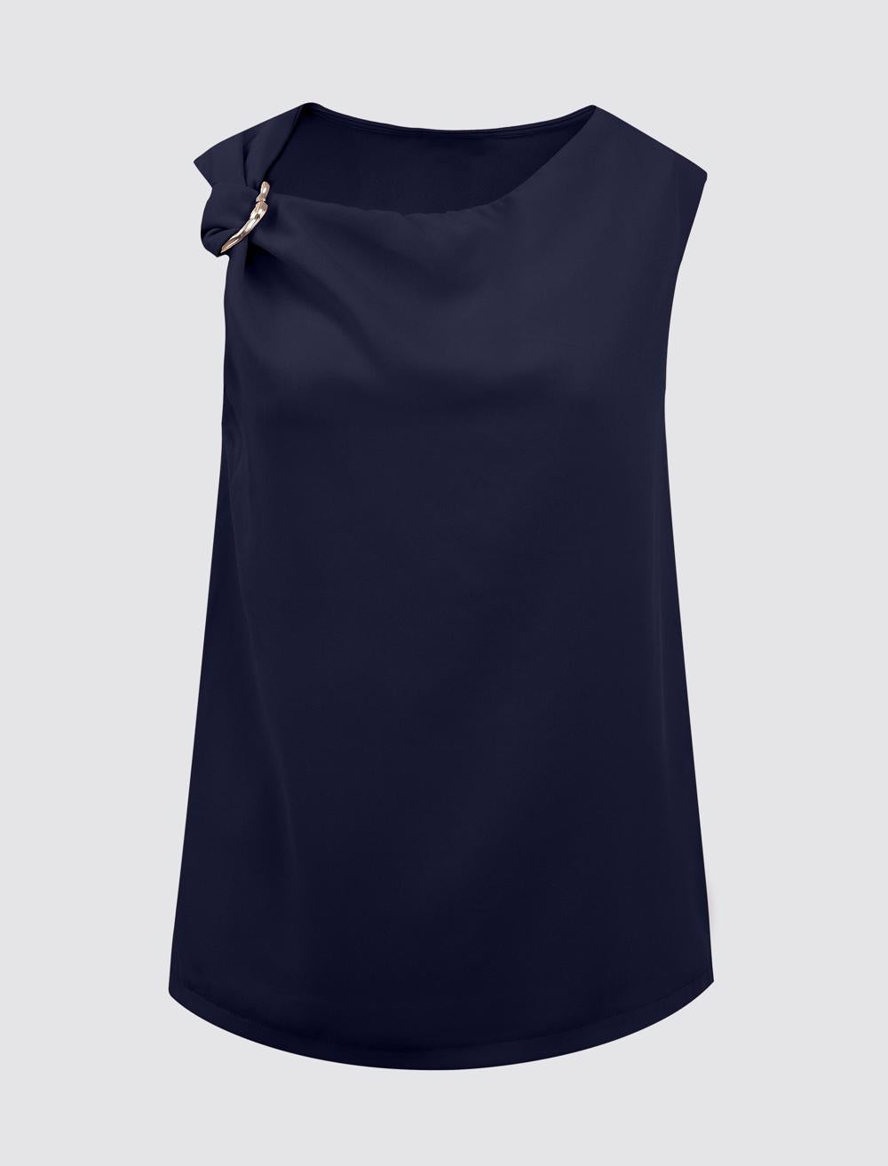 Off-The-Shoulder Sleeveless-Sleeve Blouse - 5SW033895
