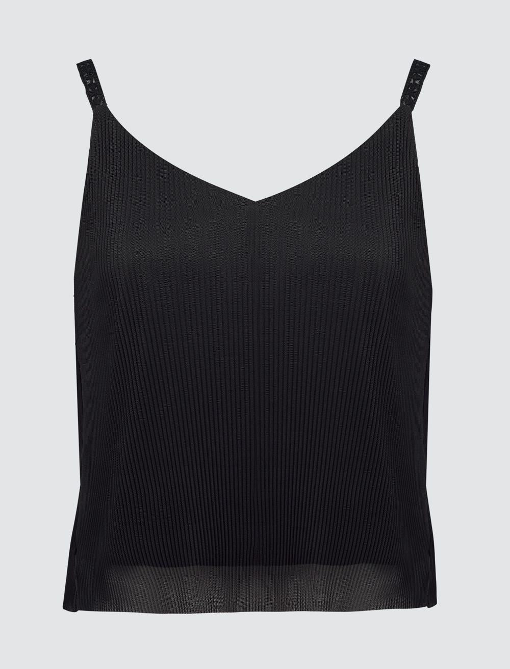 V-Neck Spaghetti Straps-Sleeve Blouse - 5SW034466