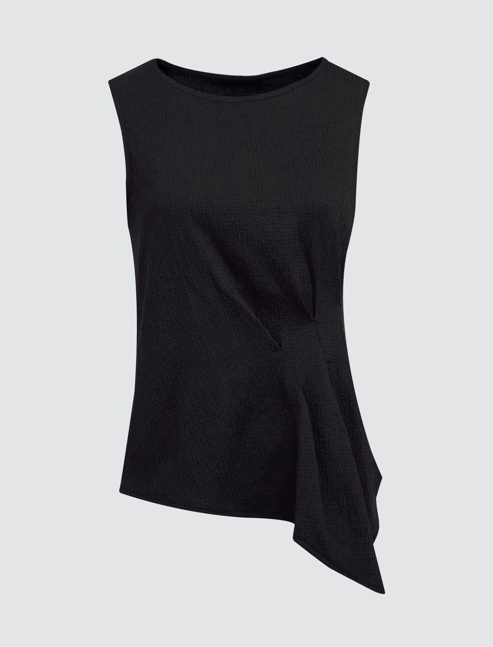 Crew Neck Sleeveless-Sleeve Blouse - 5SW034791