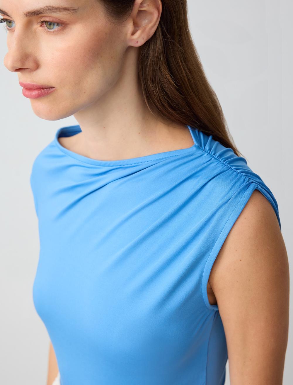 Off-The-Shoulder Blouse - Blue - 5SW034988400