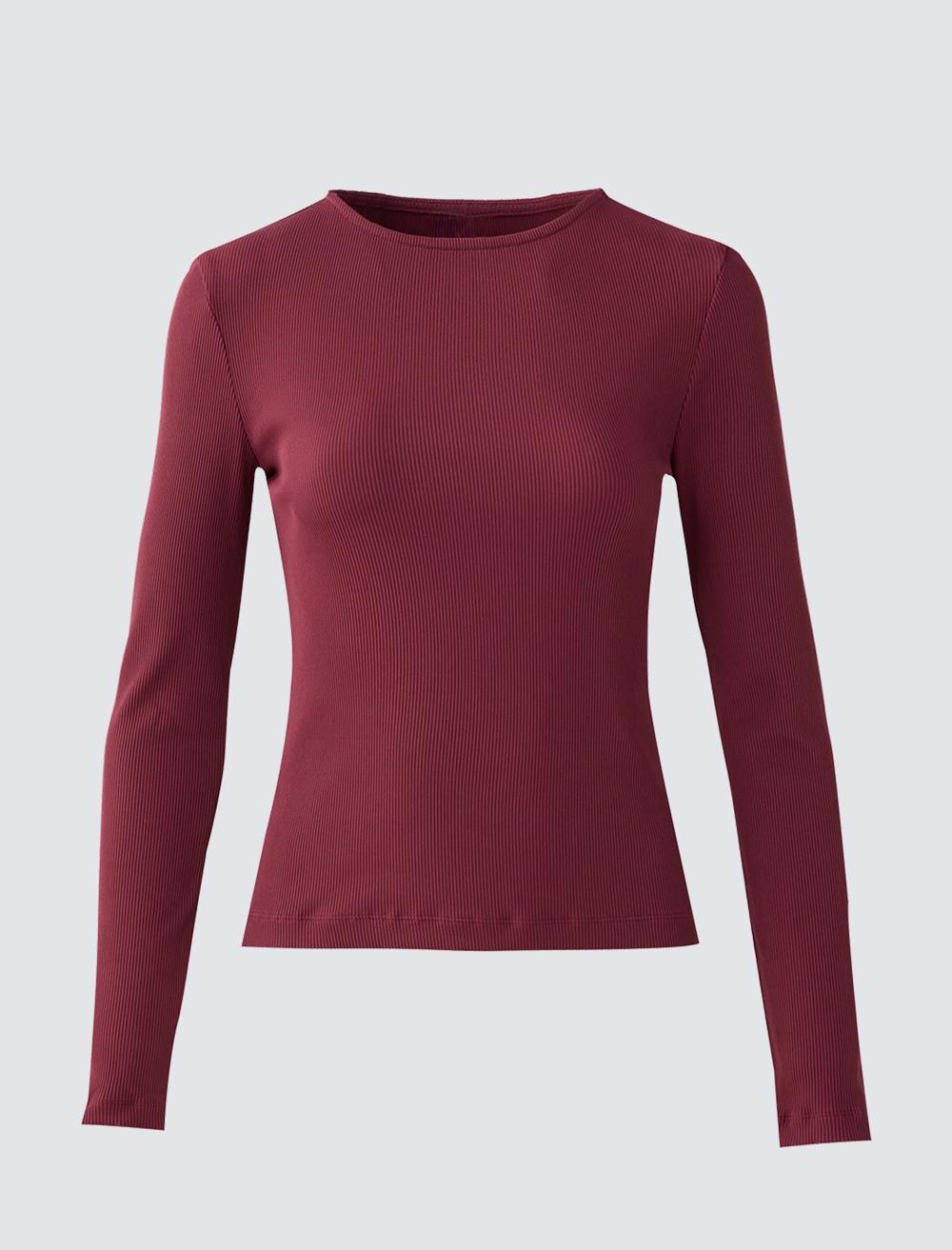 Slim Fit Off-The-Shoulder Long-Sleeve Blouse - 5WW034949