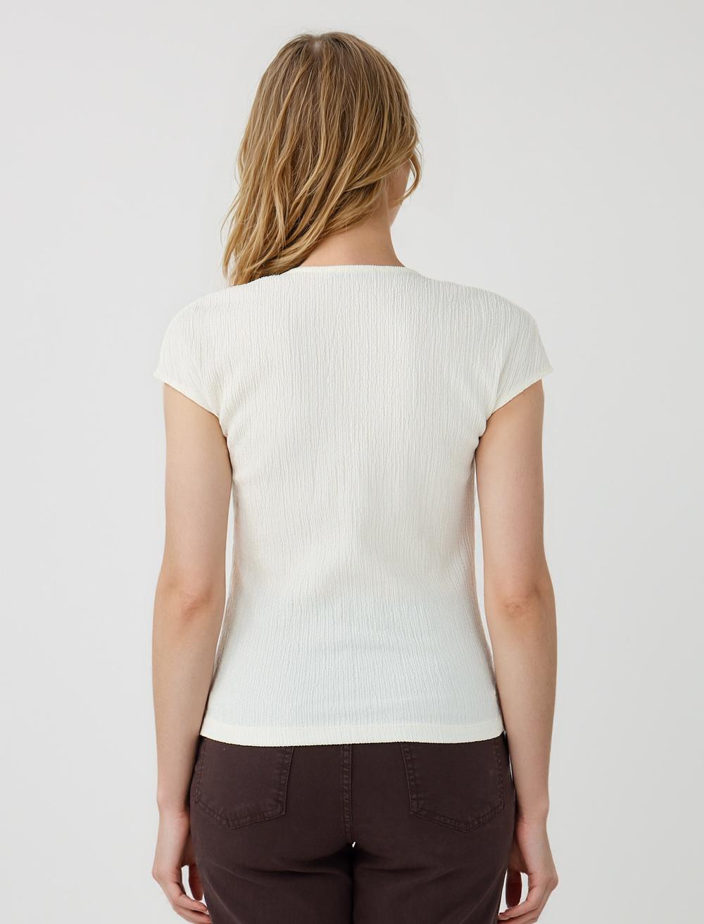 Square Neck Sleeveless-Sleeve Blouse - 5WW035570