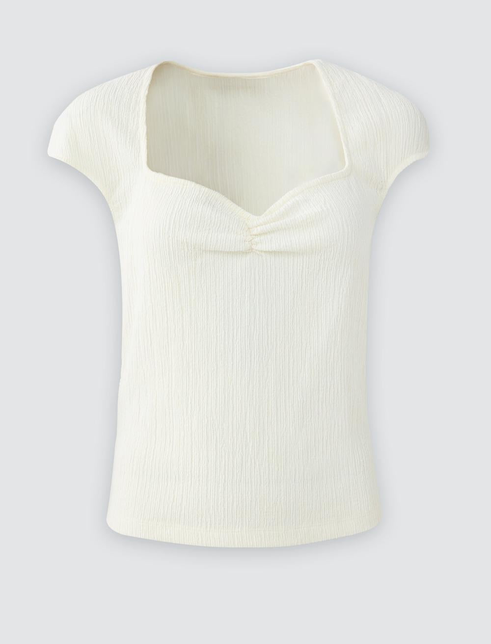 Square Neck Sleeveless-Sleeve Blouse - 5WW035570