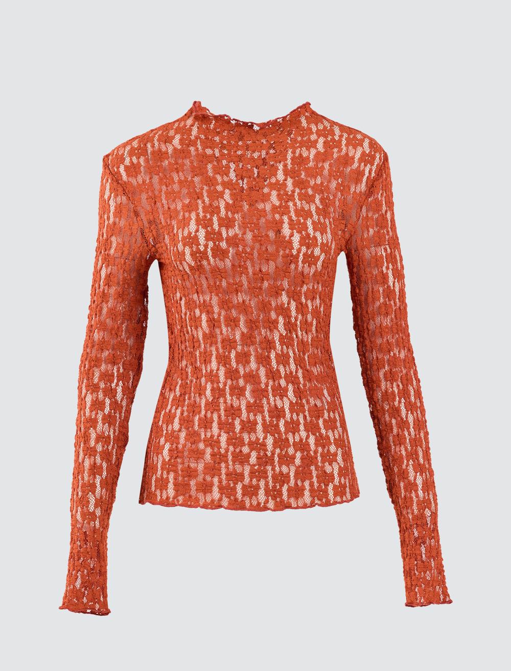 Slim Fit Long-Sleeve Blouse - 5WW035748