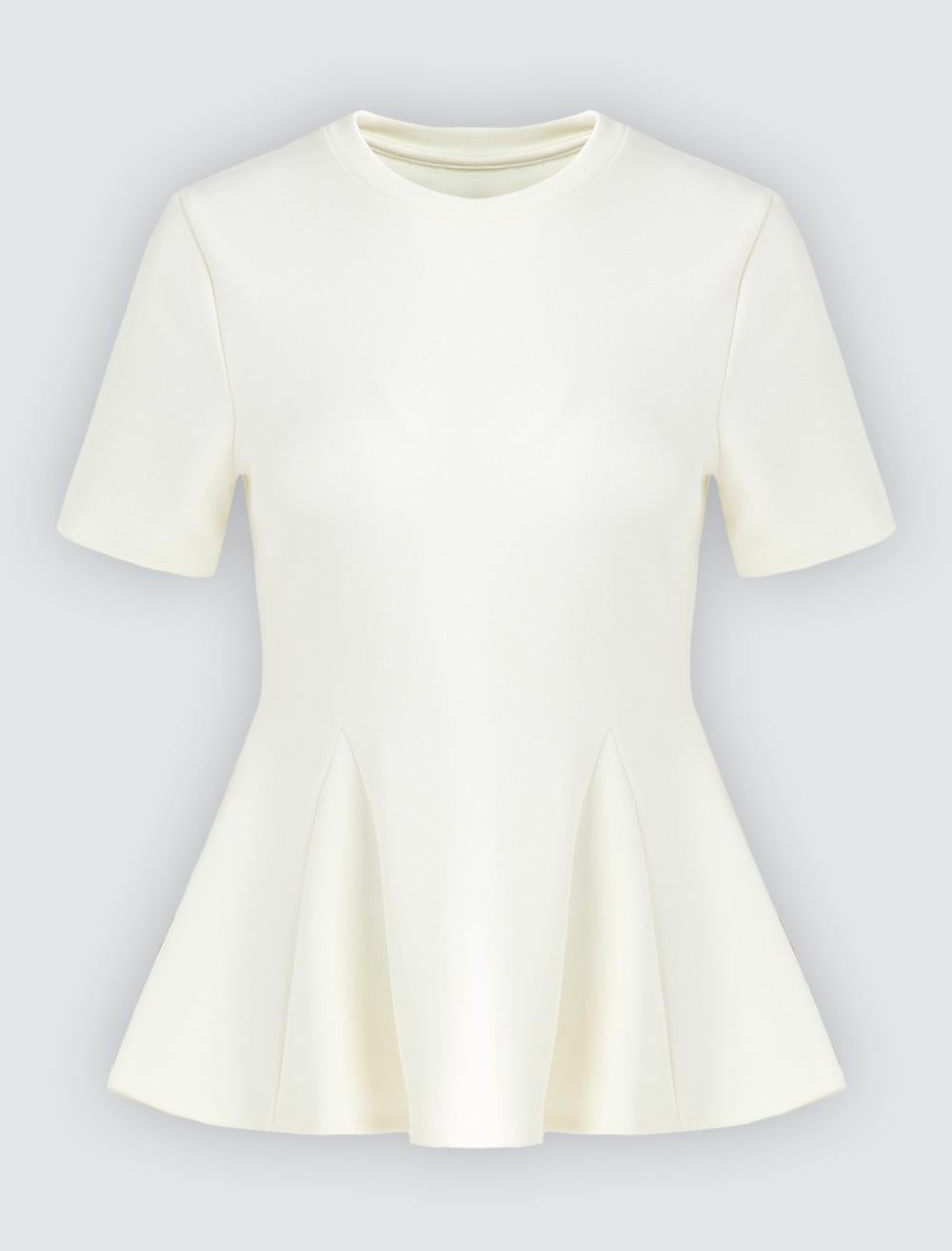 Crew Neck Short-Sleeve Blouse - 5WW035880