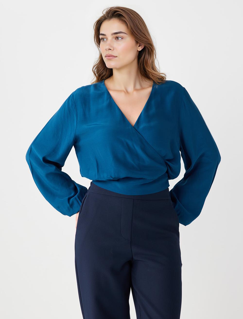 Loose Fit Long-Sleeve Blouse - 5WW036076