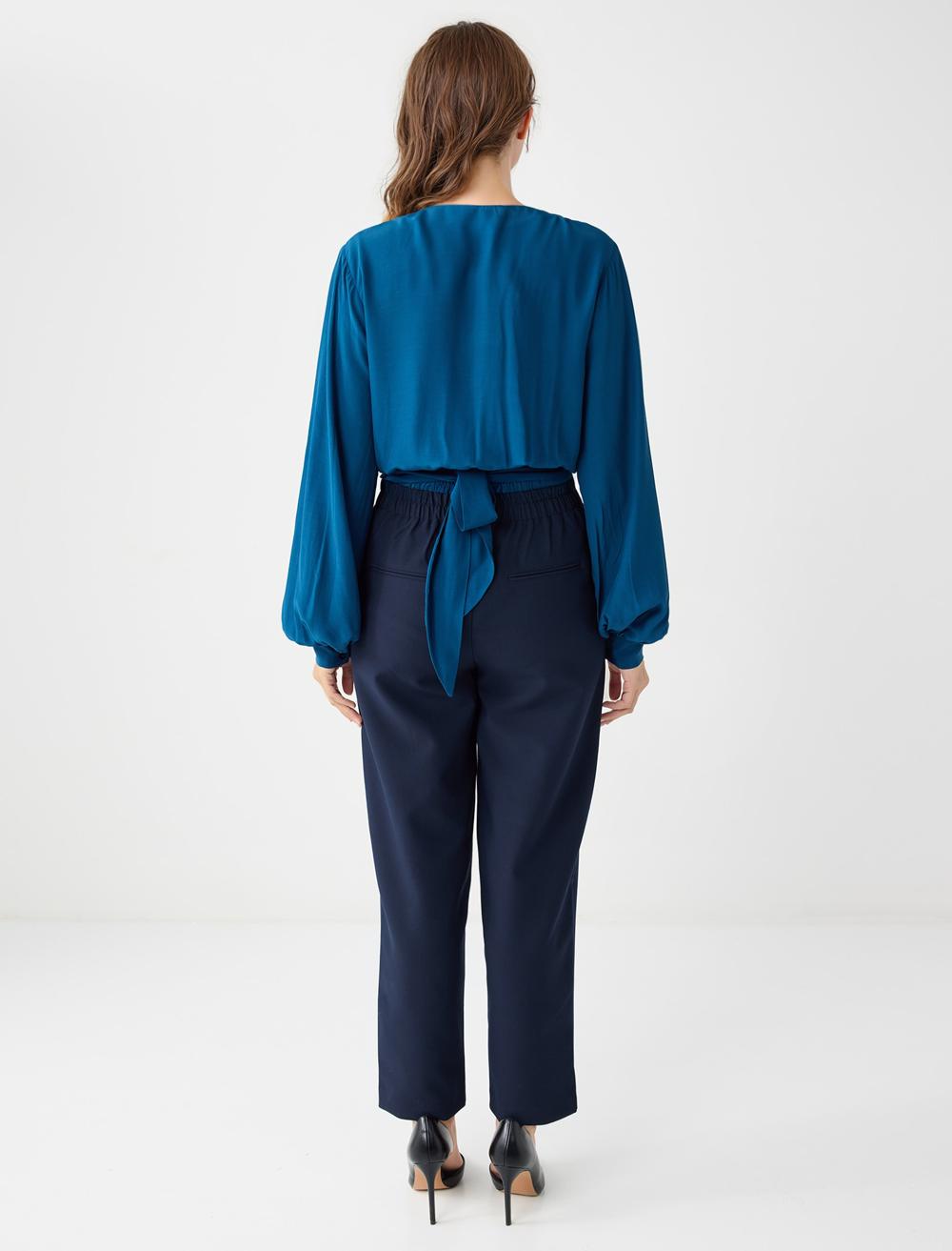 Loose Fit Long-Sleeve Blouse - 5WW036076