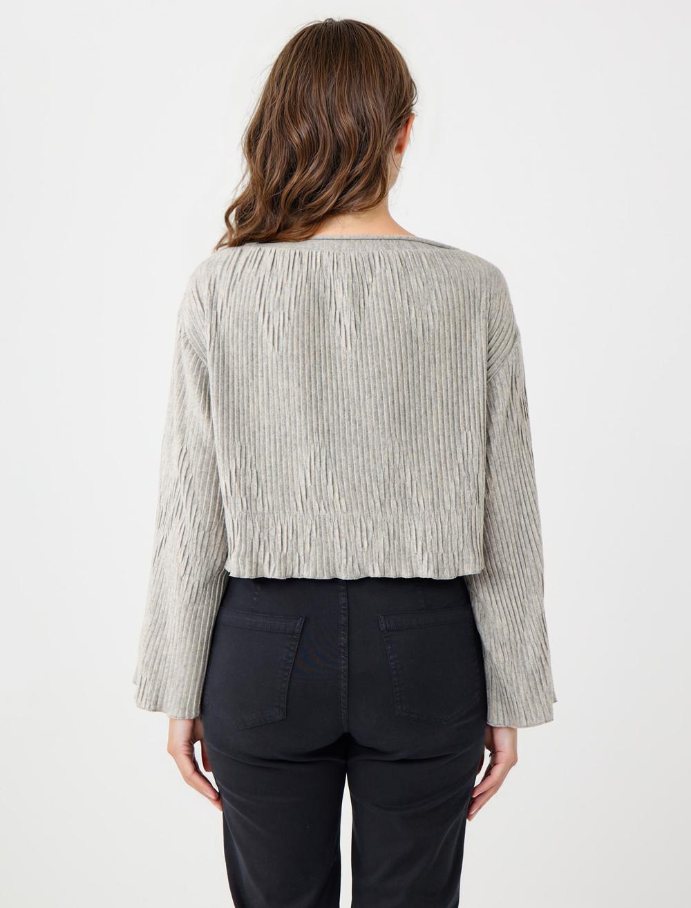 Loose Fit Off-The-Shoulder Long-Sleeve Blouse - 5WW036105