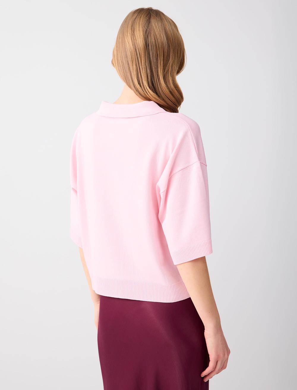 Polo Collar Relaxed Fit Viscose Blouse - 6SW035443