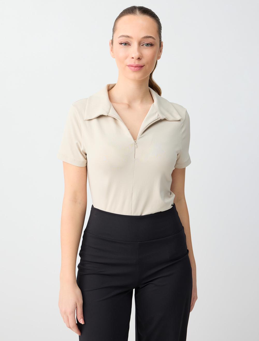 Ss Polo Slim Fit - Stone