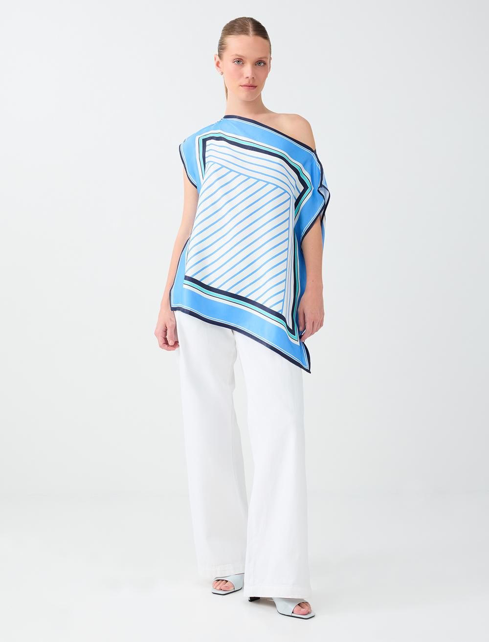Loose Fit Off-the-shoulder Sleeveless Blouse - White - 6SW037414106