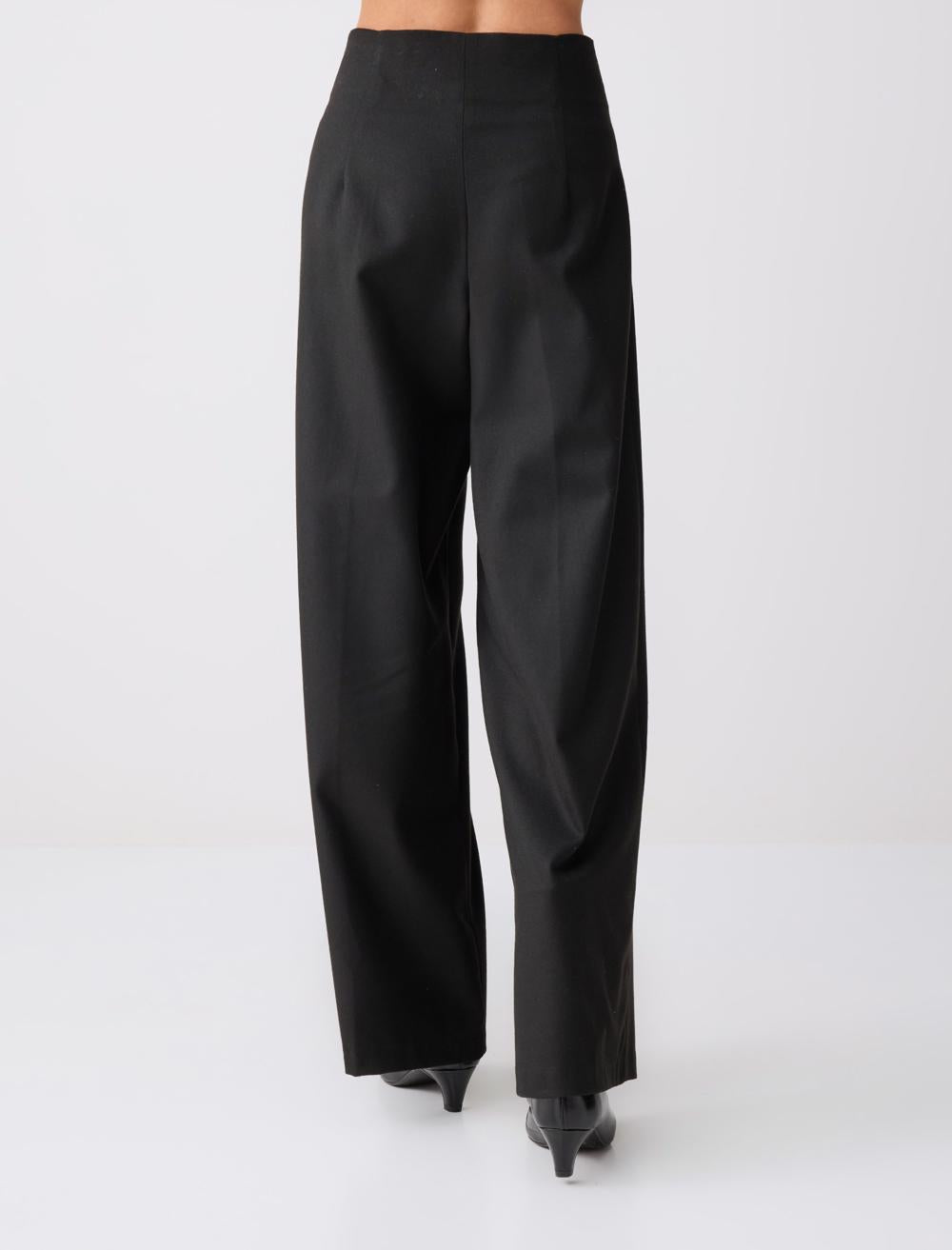 Wide Leg High Waist Woven Relaxed Fit Pants