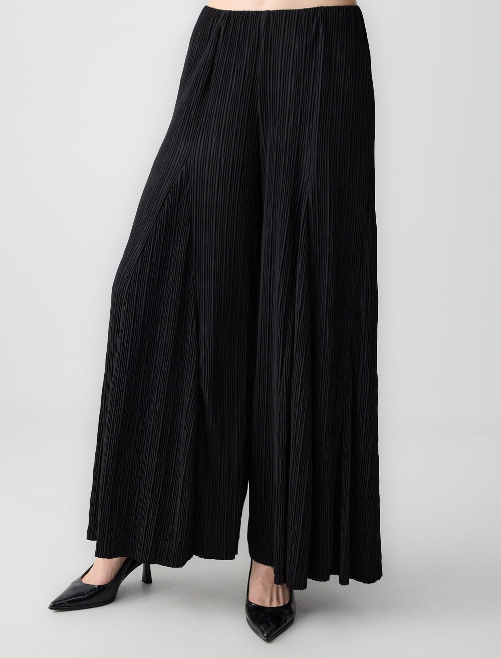 Wide Leg High Waist Relaxed Fit Knitted Pants