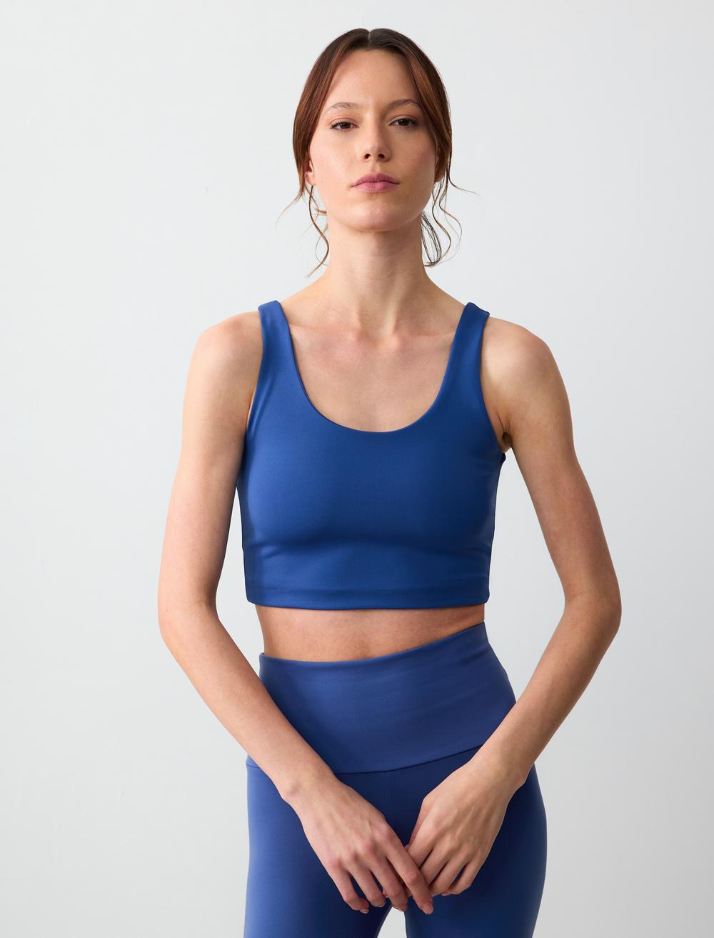 Slim Fit Scoop Neck Sleeveless-Sleeve Bralette - 5SW042392