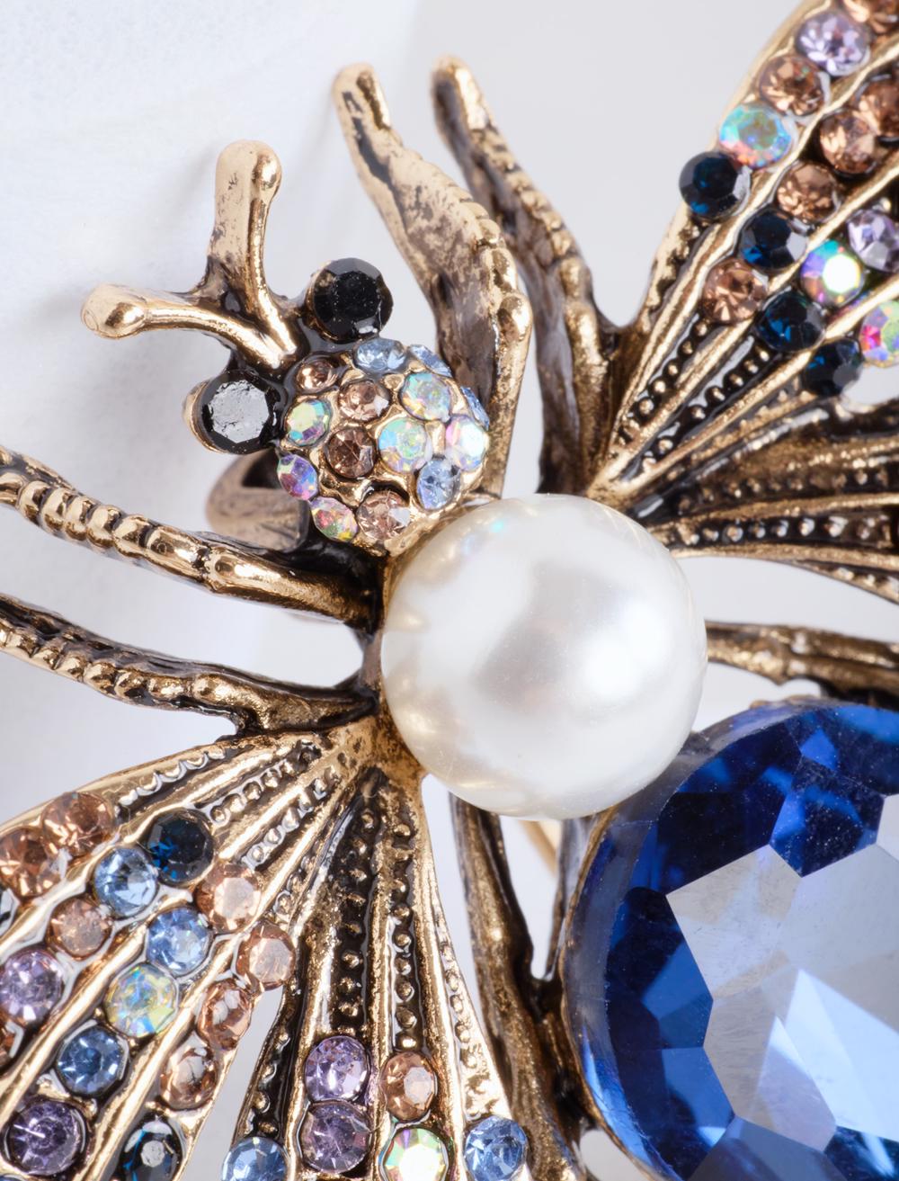 Brooch - Dark Blue - 6SW358024494
