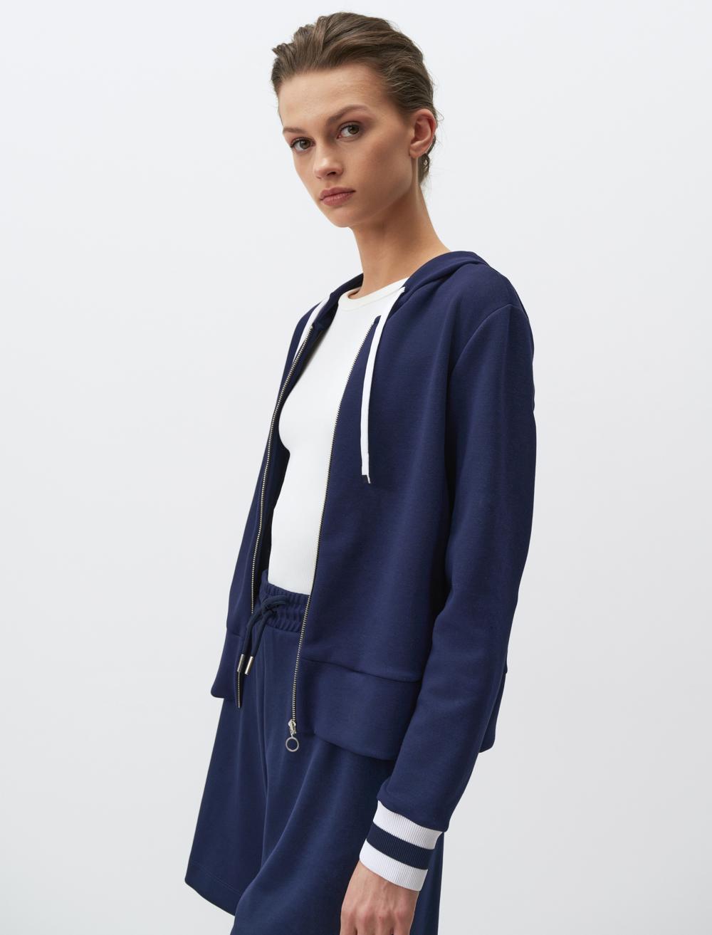Hooded Long Sleeve Jacket - 24SC044010
