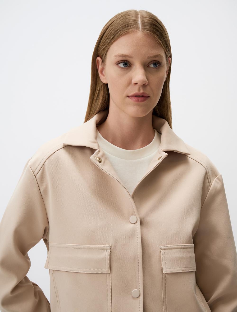 Long-Sleeve Jacket - Beige - 4WW010905130