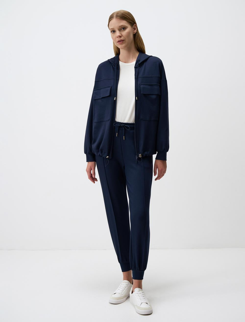 Long Sleeved Hooded Pocket Jacket