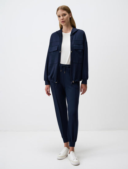 Long Sleeved Hooded Pocket Jacket