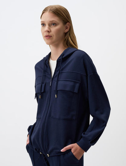 Long Sleeved Hooded Pocket Jacket