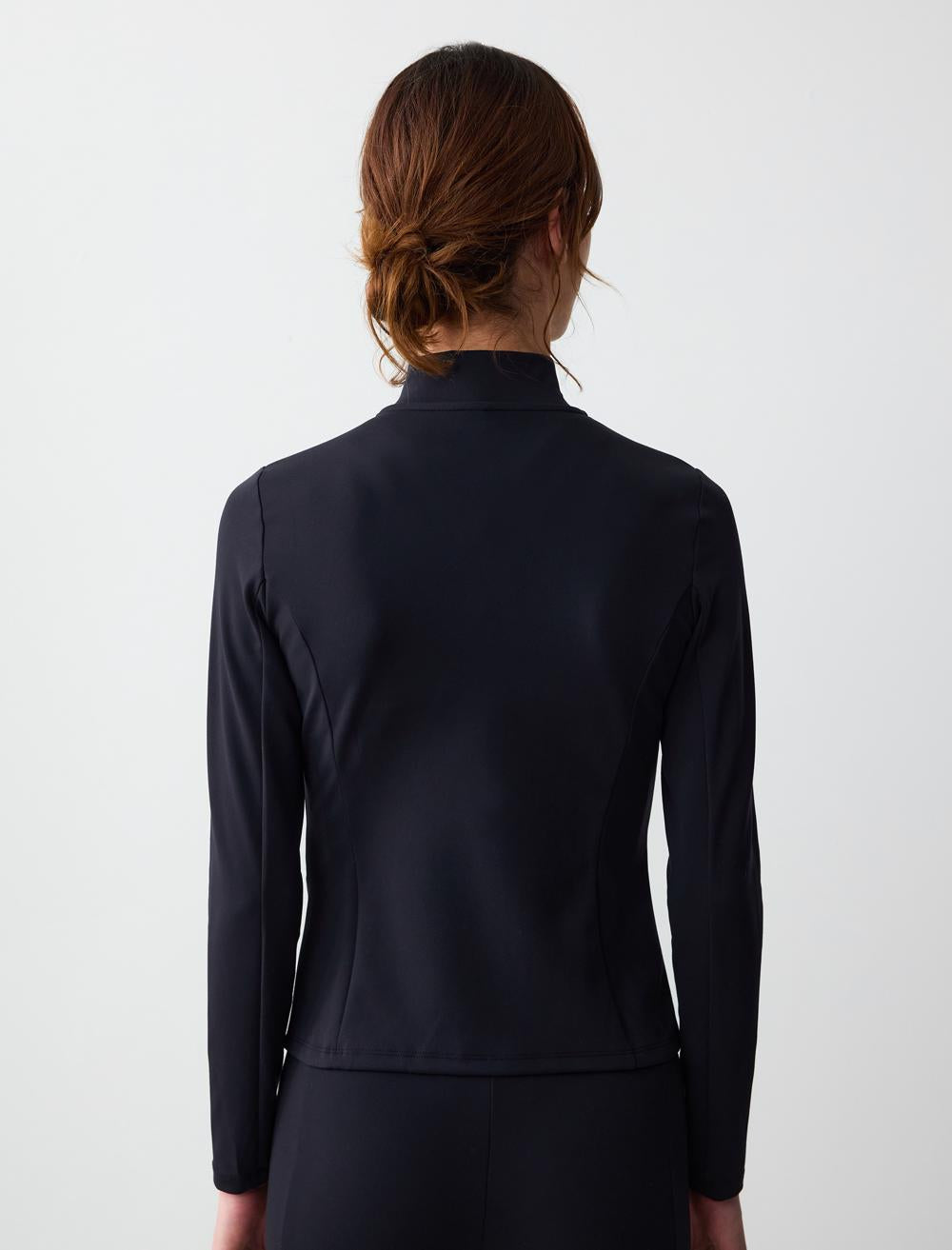 Slim Fit Polo Neck Long-Sleeve Jacket - 5SW052375