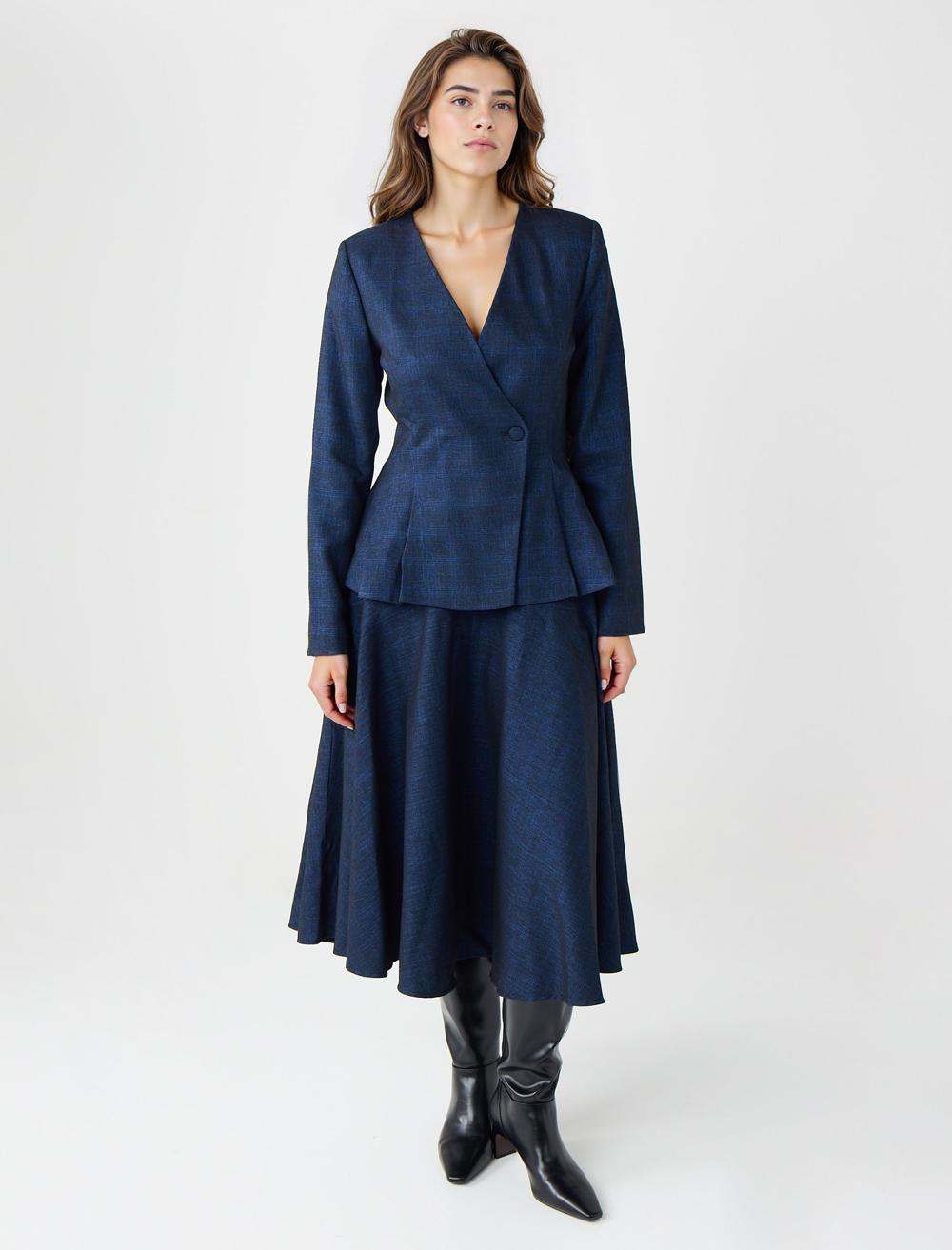 Slim Fit Jacket - Dark Blue - 5WW055706494